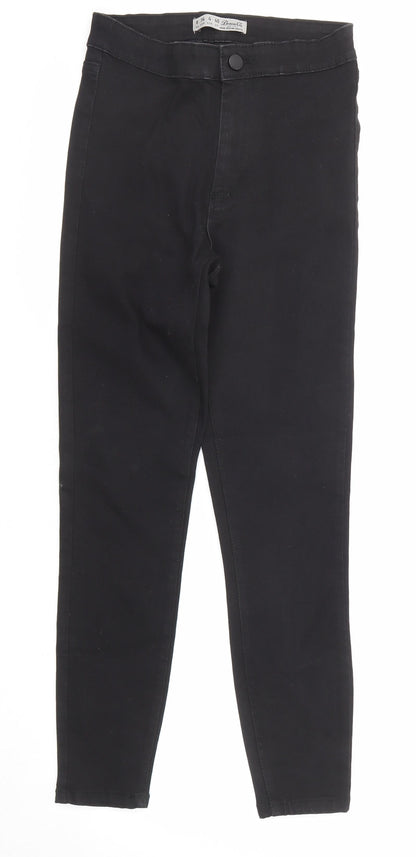 Denim & Co. Womens Black Cotton Skinny Jeans Size 8 Regular Zip