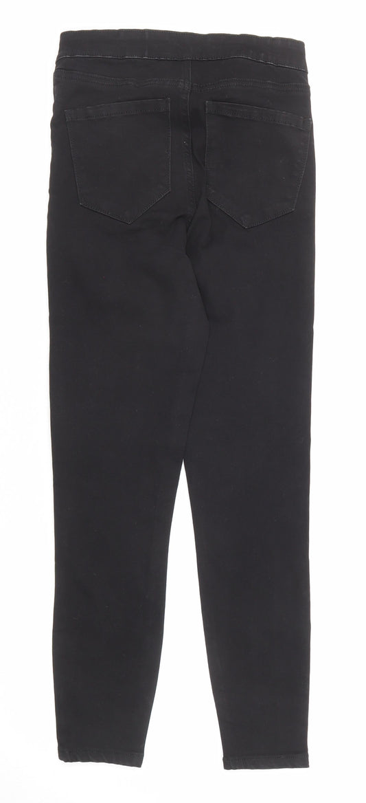 Denim & Co. Womens Black Cotton Skinny Jeans Size 8 Regular Zip