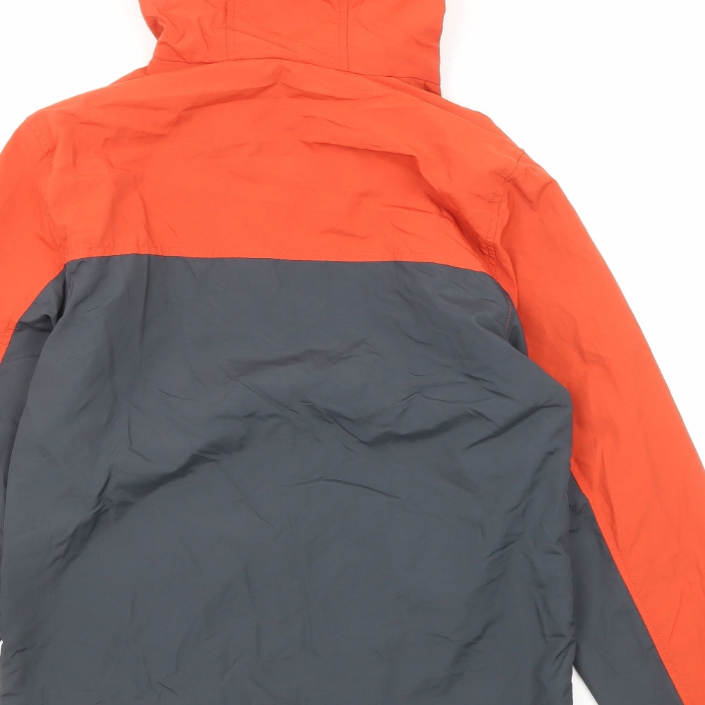 -9 Peak Mens Grey Windbreaker Jacket Size S Zip - Colourblock