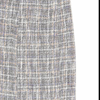 Belle Poque Womens Multicoloured Geometric Polyester A-Line Skirt Size L Zip