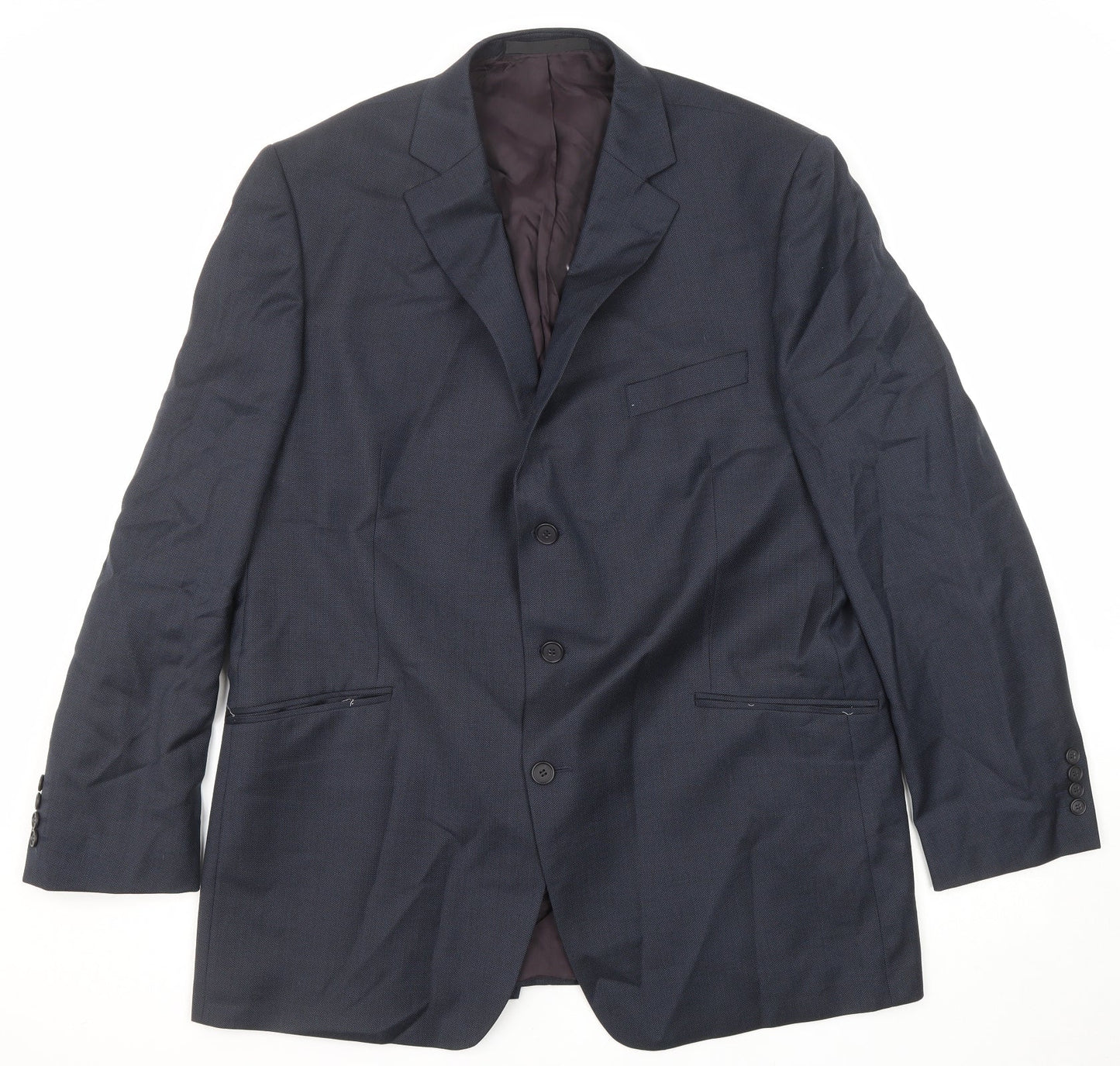 Mens UK Size 46 Marks and Spencer Regular Blue Suit Jacket