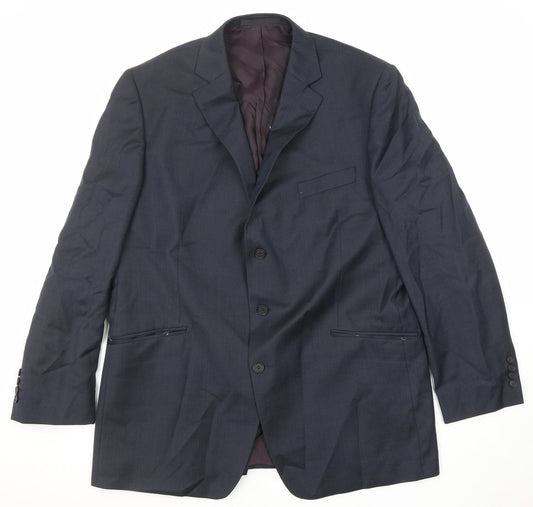 Mens UK Size 46 Marks and Spencer Regular Blue Suit Jacket