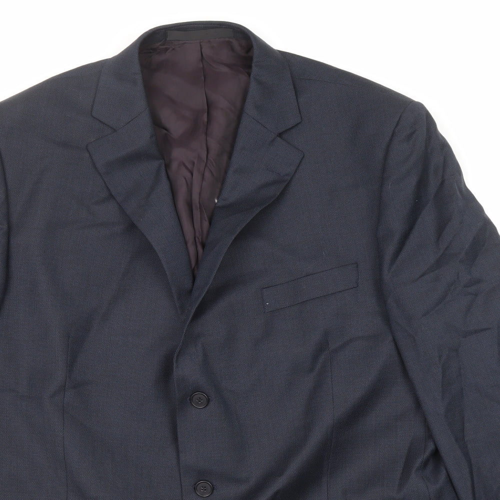 Mens UK Size 46 Marks and Spencer Regular Blue Suit Jacket
