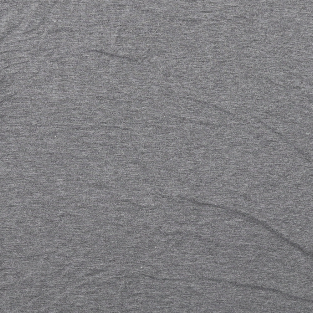 John Lewis Womens Grey Viscose Basic T-Shirt Size 8 Round Neck