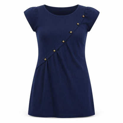 Pussycat London Womens Blue Acrylic A-Line Size 12 Round Neck Pullover