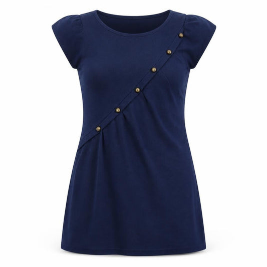 Pussycat London Womens Blue Acrylic A-Line Size 12 Round Neck Pullover