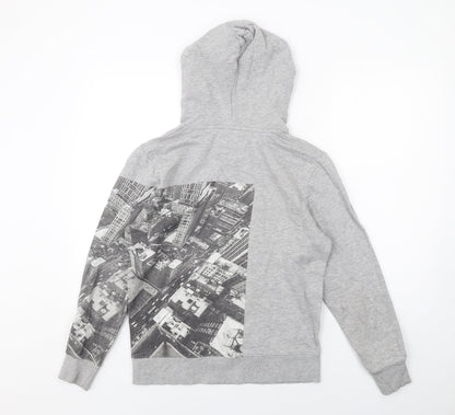 TOM TAILOR Boys Grey Cotton Pullover Hoodie Size L Pullover - City