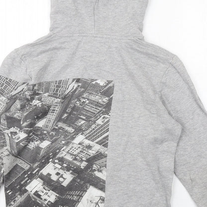 TOM TAILOR Boys Grey Cotton Pullover Hoodie Size L Pullover - City