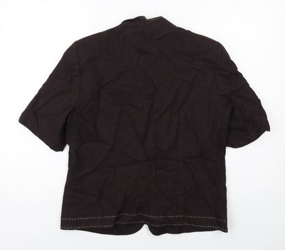EWM Womens Brown Jacket Size 12 Button