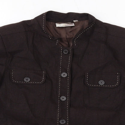 EWM Womens Brown Jacket Size 12 Button