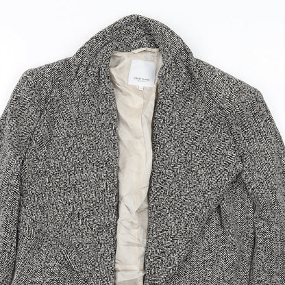 Great Plains Womens Black Geometric Jacket Blazer Size M