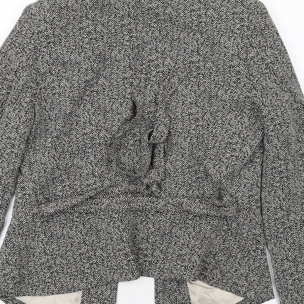 Great Plains Womens Black Geometric Jacket Blazer Size M