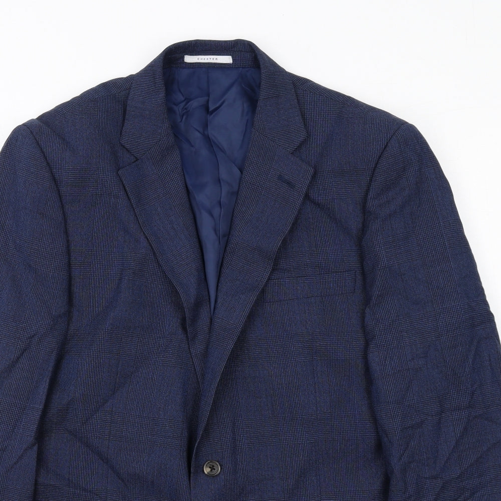 Mens UK Size 44 Chester Regular Blue Suit Jacket