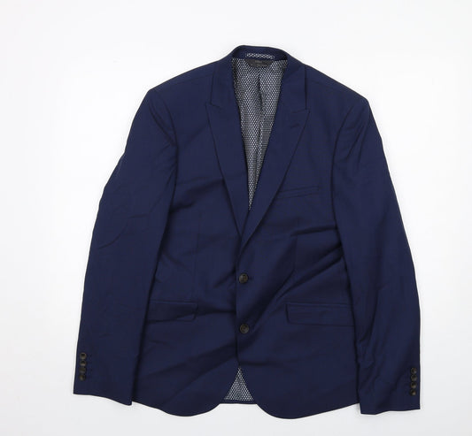 Mens UK Size 40 Marks and Spencer Regular Blue Suit Jacket