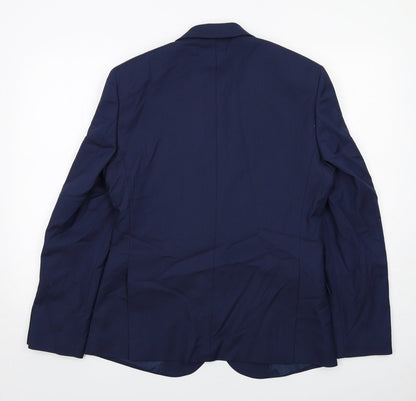 Mens UK Size 40 Marks and Spencer Regular Blue Suit Jacket