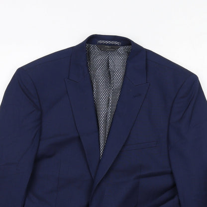 Mens UK Size 40 Marks and Spencer Regular Blue Suit Jacket