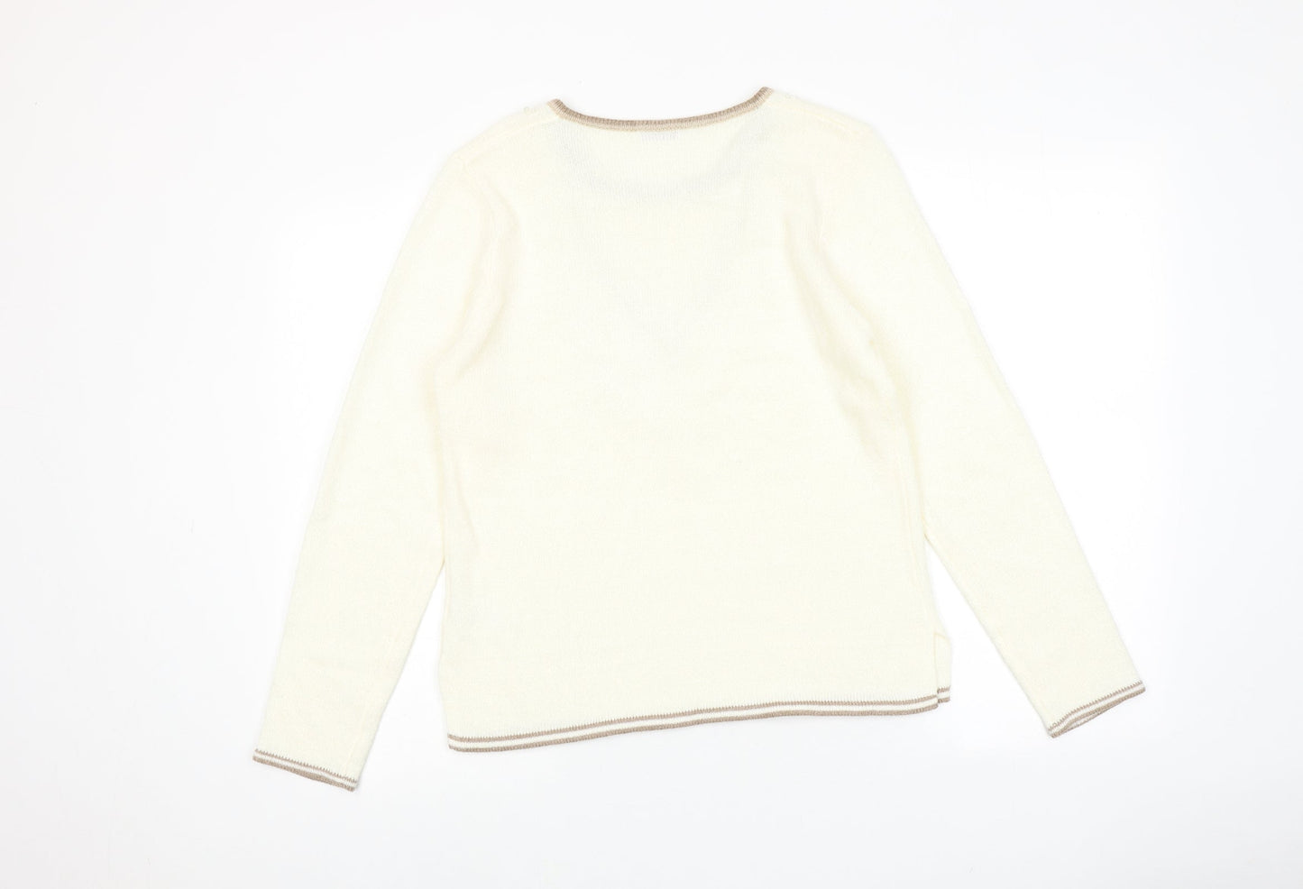 Womens UK Size 10 Damart Ivory Pullover Jumper