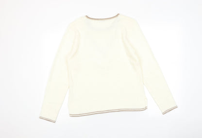 Womens UK Size 10 Damart Ivory Pullover Jumper