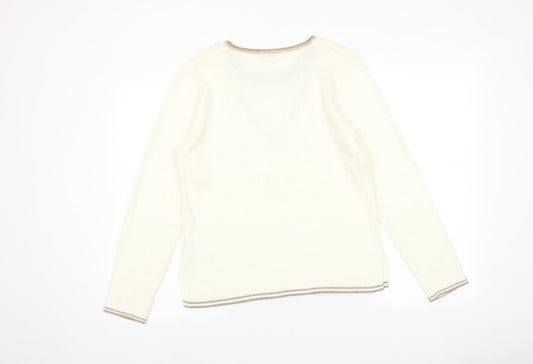 Womens UK Size 10 Damart Ivory Pullover Jumper