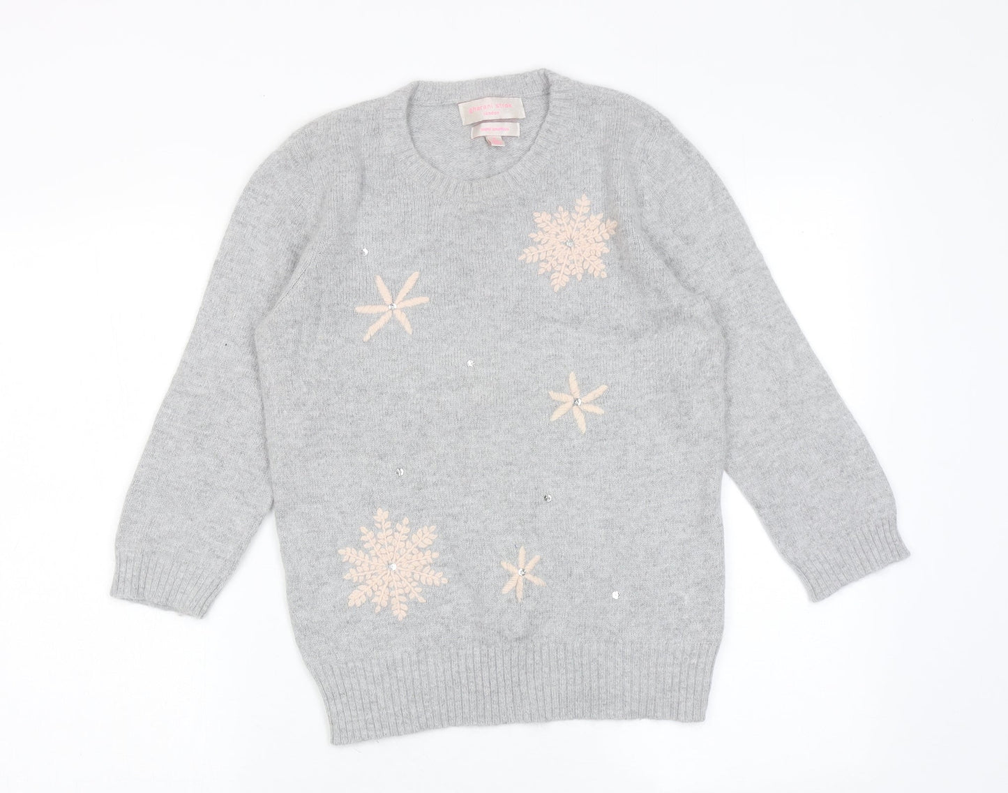 Womens UK Size M Gharani Strok Grey Pullover Jumper