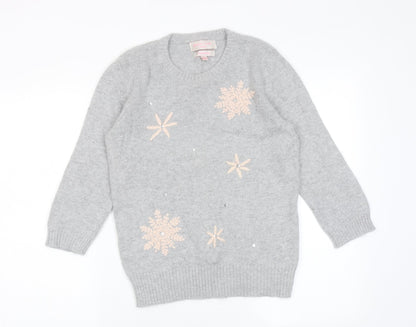 Womens UK Size M Gharani Strok Grey Pullover Jumper