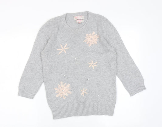 Womens UK Size M Gharani Strok Grey Pullover Jumper