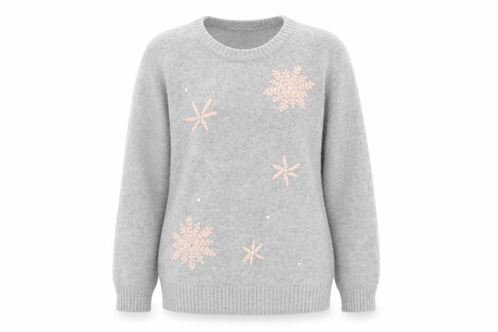 Womens UK Size M Gharani Strok Grey Pullover Jumper