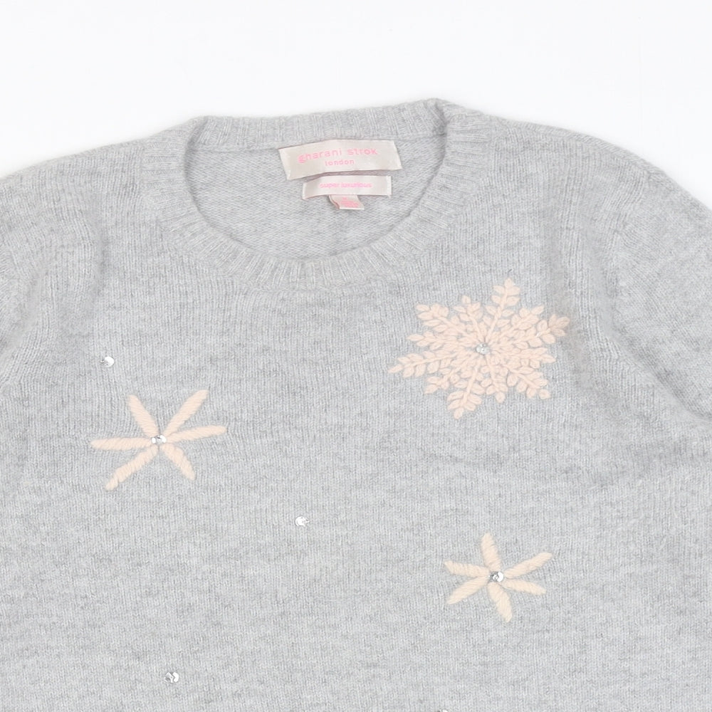 Womens UK Size M Gharani Strok Grey Pullover Jumper