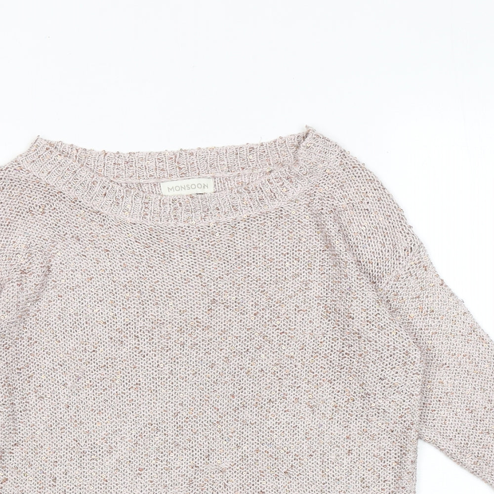 Womens UK Size S Monsoon Pink Pullover Jumper