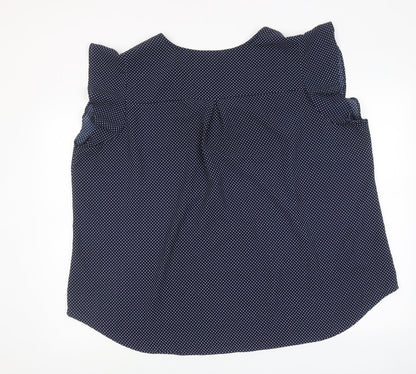 Womens UK Size 3XL Adrianna Papell Blue Basic Blouse