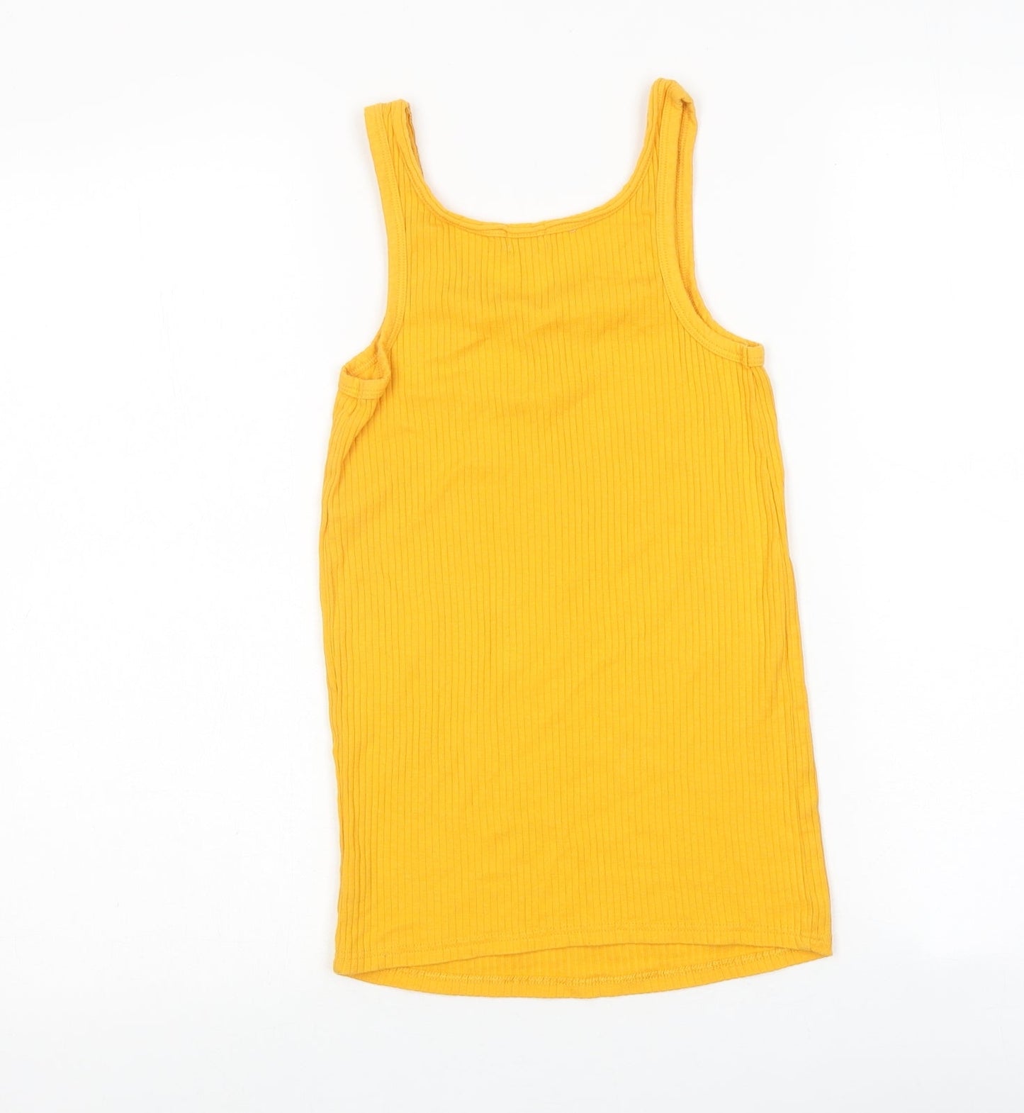 Womens UK Size 6 River Island Yellow Basic Tank