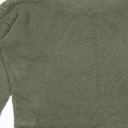 Womens UK Size M Fransa Green Pullover Jumper