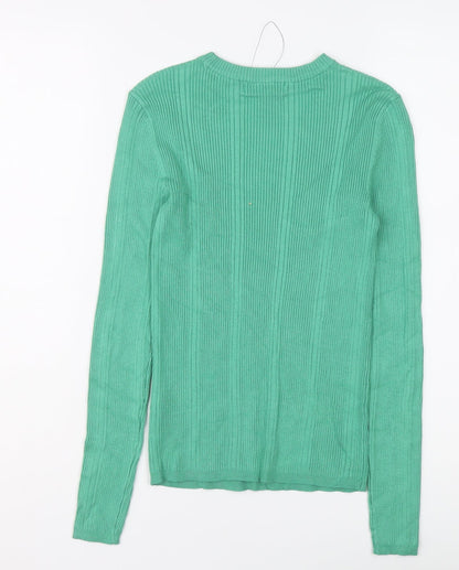 Womens UK Size 8 Marks and Spencer Green Pullover Jumper