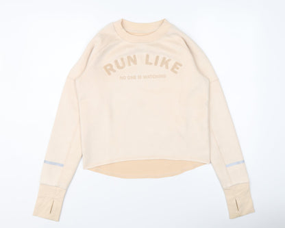 H&M Womens Pink Polyester Pullover Sweatshirt Size S Pullover - Run like no one is watching