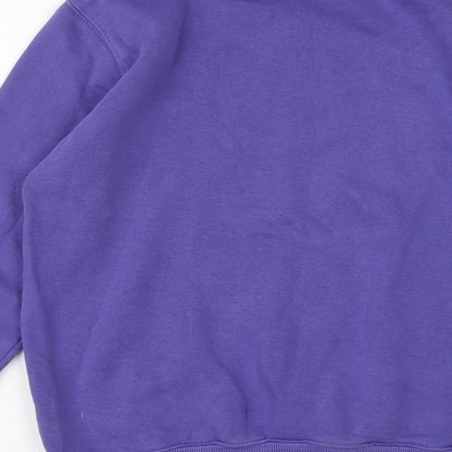 Cotton Traders Womens Purple Cotton Pullover Sweatshirt Size XS Pullover