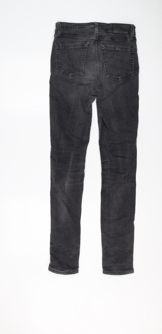 H&M Mens Grey Cotton Skinny Jeans Size 31 in L31 in Slim Button