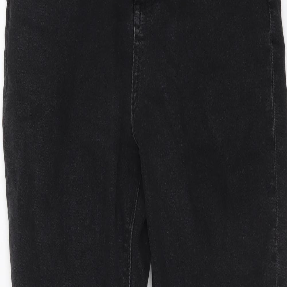 Zara Womens Black Cotton Skinny Jeans Size 8 L28 in Regular Button