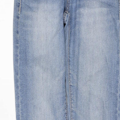 US Polo Assn. Womens Blue Cotton Straight Jeans Size 30 in L30 in Regular Button