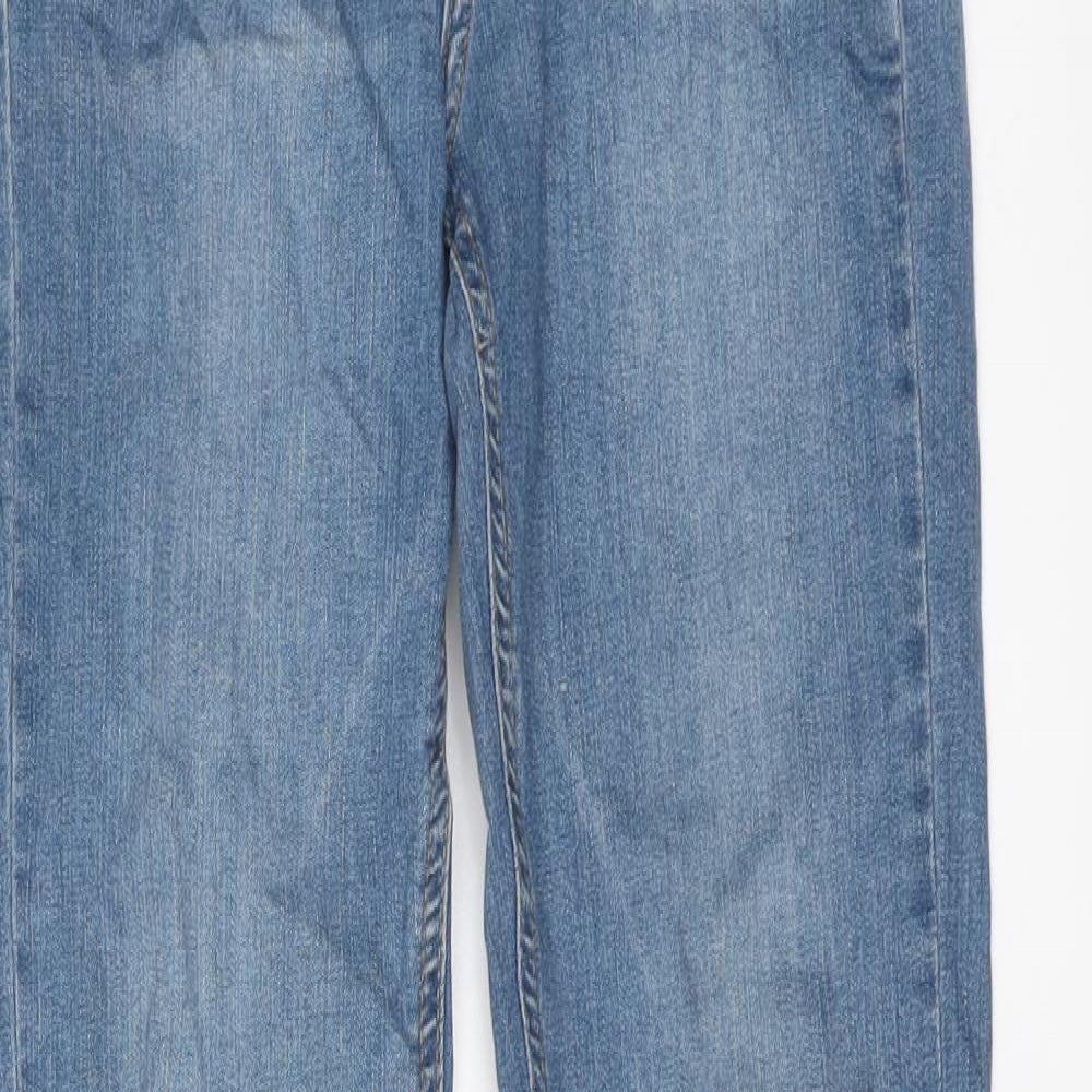 Topshop Womens Blue Cotton Skinny Jeans Size 26 in L29 in Regular Button