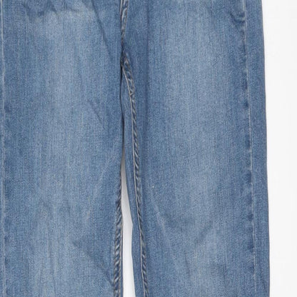 Topshop Womens Blue Cotton Skinny Jeans Size 26 in L29 in Regular Button