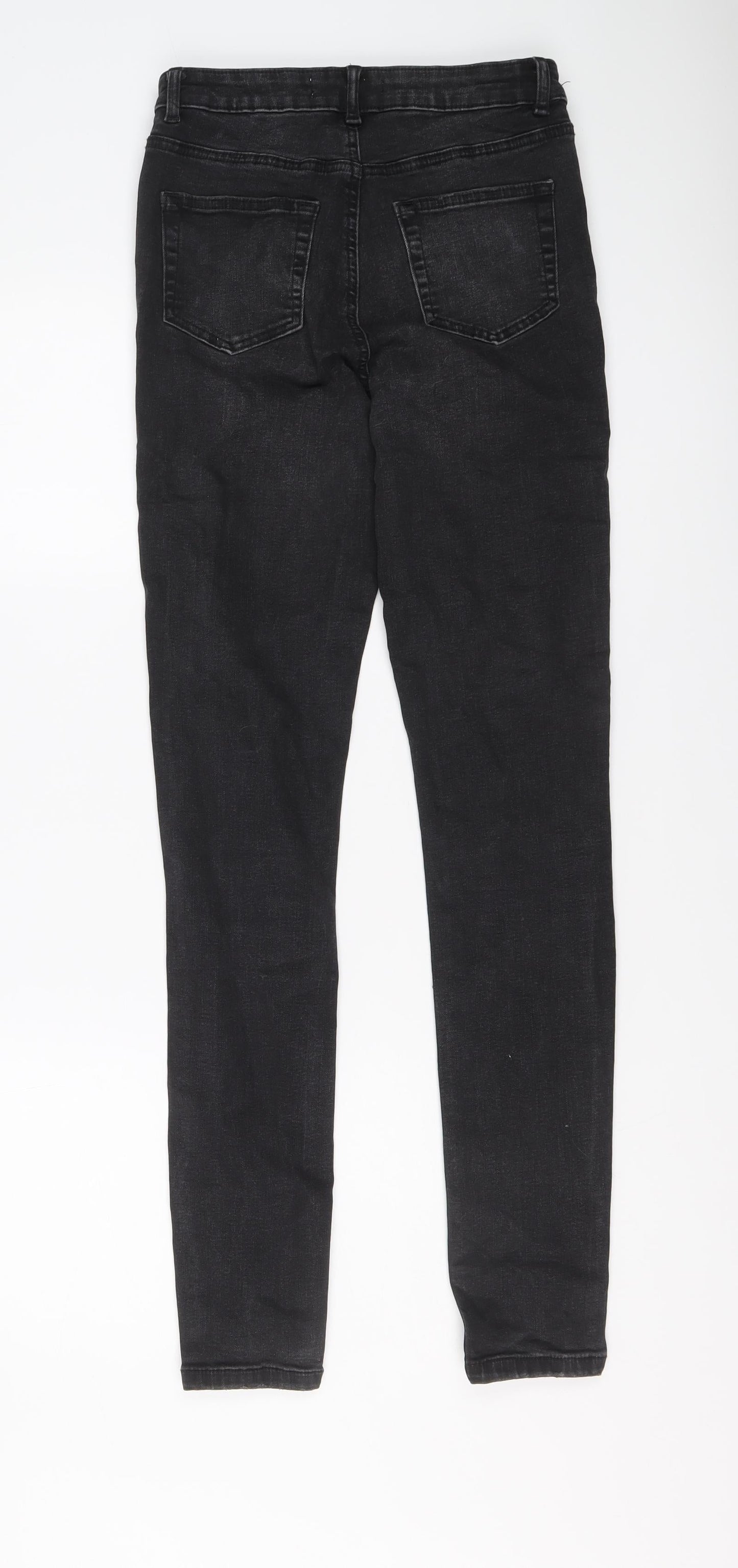 Denim & Co. Womens Black Cotton Skinny Jeans Size 10 L30 in Regular Button