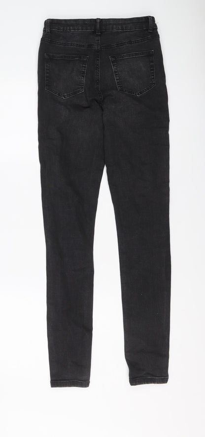 Denim & Co. Womens Black Cotton Skinny Jeans Size 10 L30 in Regular Button