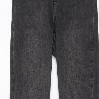 Denim & Co. Womens Grey Cotton Skinny Jeans Size 6 L29 in Regular Button