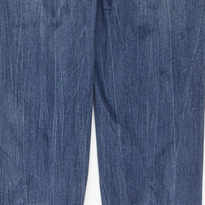 NEXT Womens Blue Cotton Skinny Jeans Size 10 L29 in Regular Button