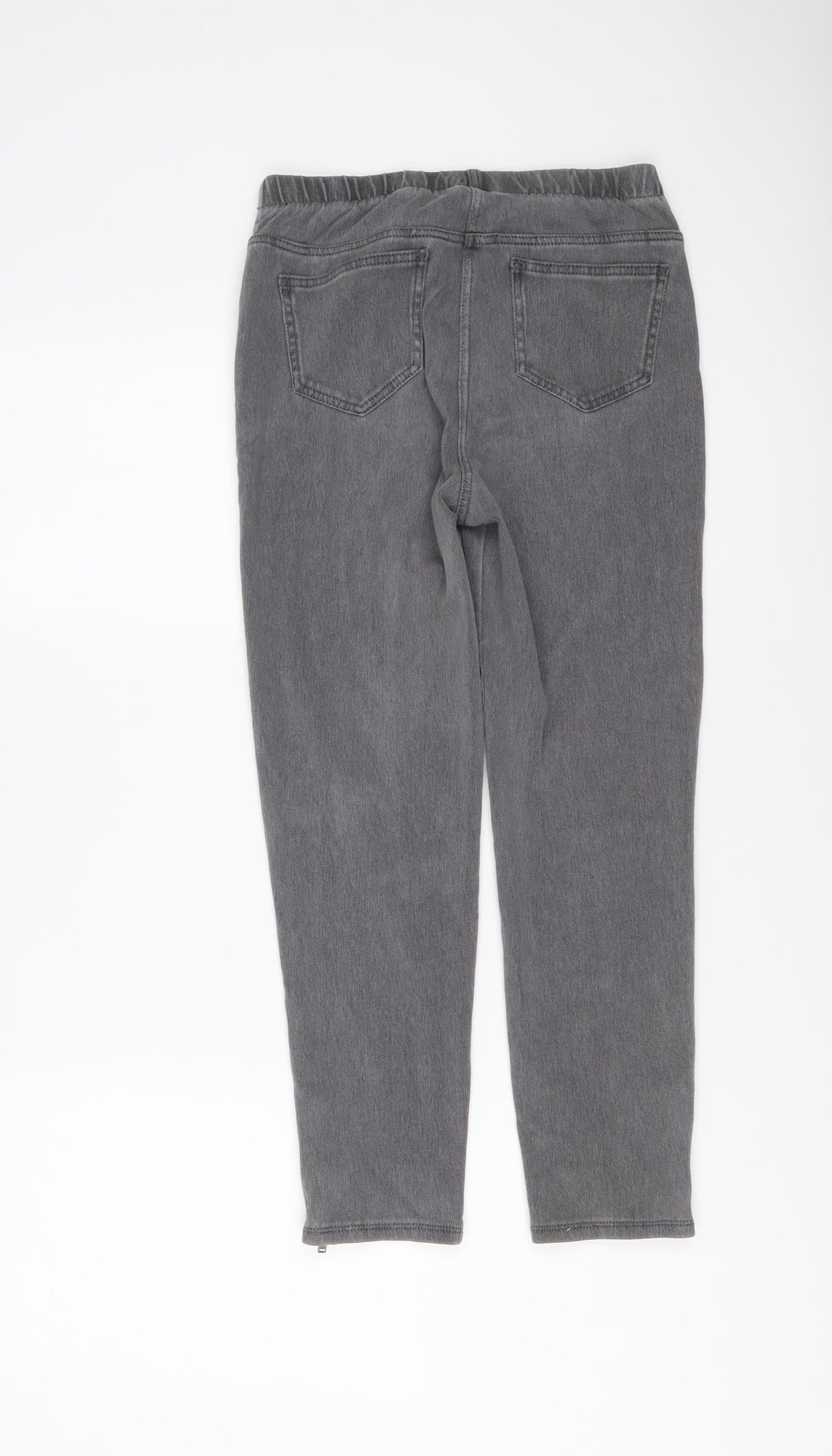 NEXT Womens Grey Cotton Jegging Jeans Size 10 L24 in Regular