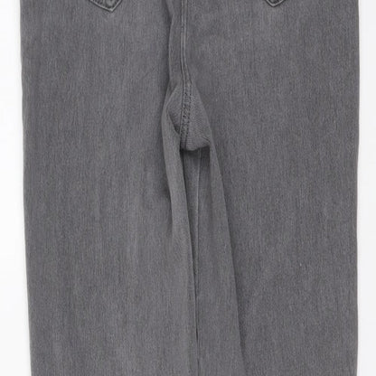 NEXT Womens Grey Cotton Jegging Jeans Size 10 L24 in Regular