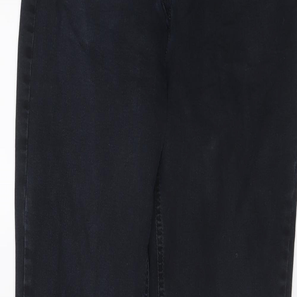 Belmonte Womens Blue Cotton Straight Jeans Size 10 L28 in Slim Button