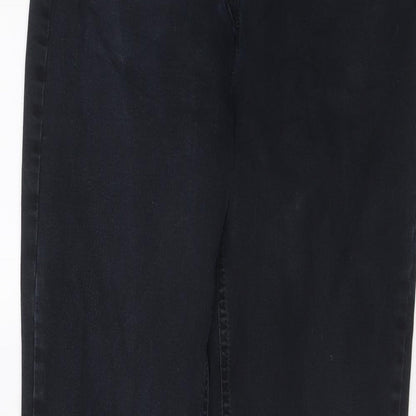 Belmonte Womens Blue Cotton Straight Jeans Size 10 L28 in Slim Button