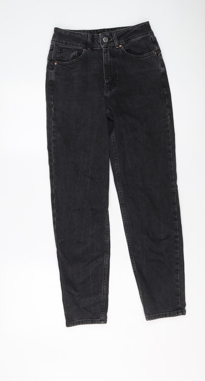 Denim & Co. Womens Black Cotton Skinny Jeans Size 8 L27 in Regular Button