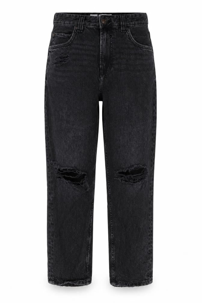 Womens UK Size 8 Bershka Regular Fit Straight Black Jeans